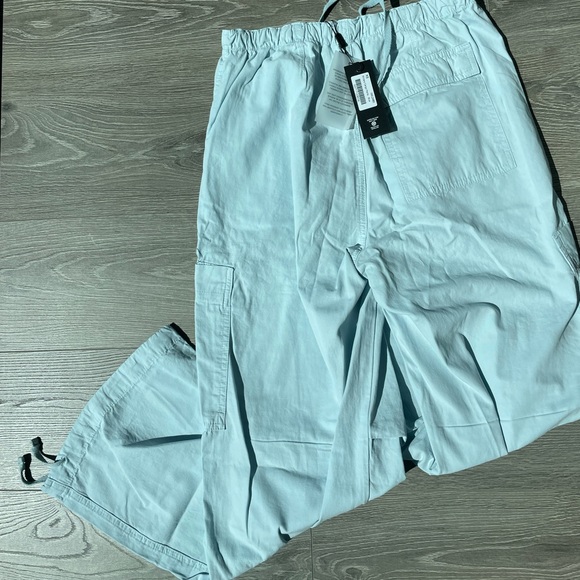 Jaded London Pants - Jaded London - Powder Blue Parachute Cargo